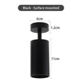 Surface Mounted 360° Rotatable White Black Gold Copper LED Ceiling Track Downlight 6W GU10 Bulb Replaceable Wall Spot Light