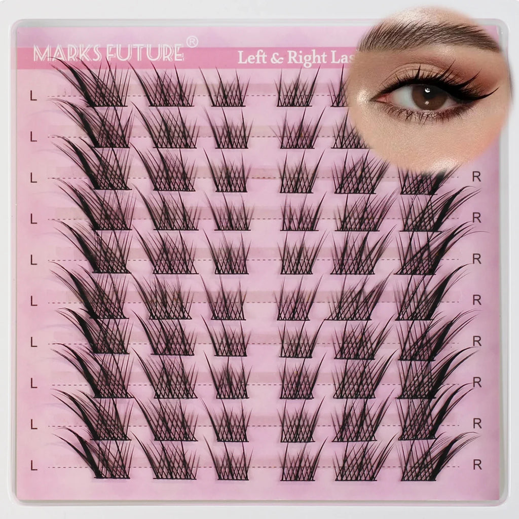 Natural Eyelash Clusters DIY 3D Cat Eye Lashes | C Curly Individual Lashes
