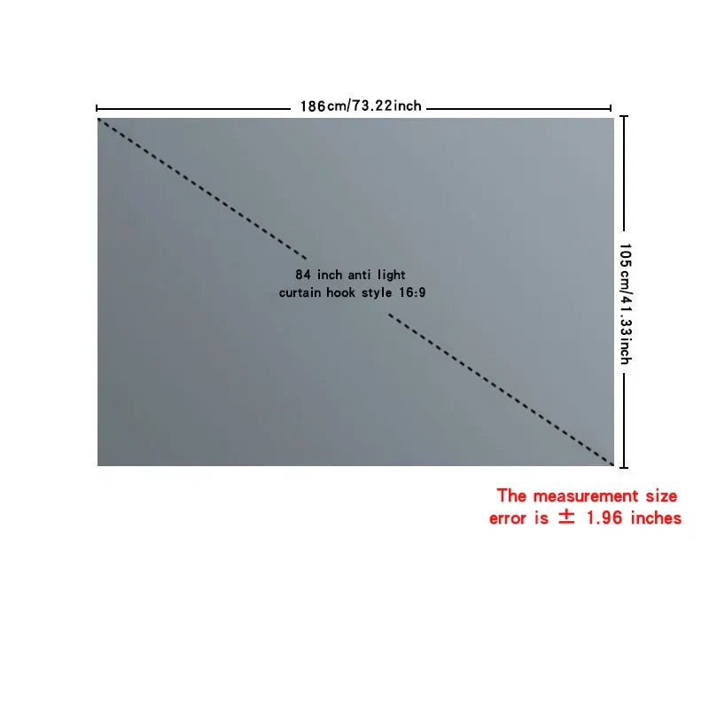 60-110 inch simple anti light screen suitable for office, outdoor, and indoor use, portable projection screen
