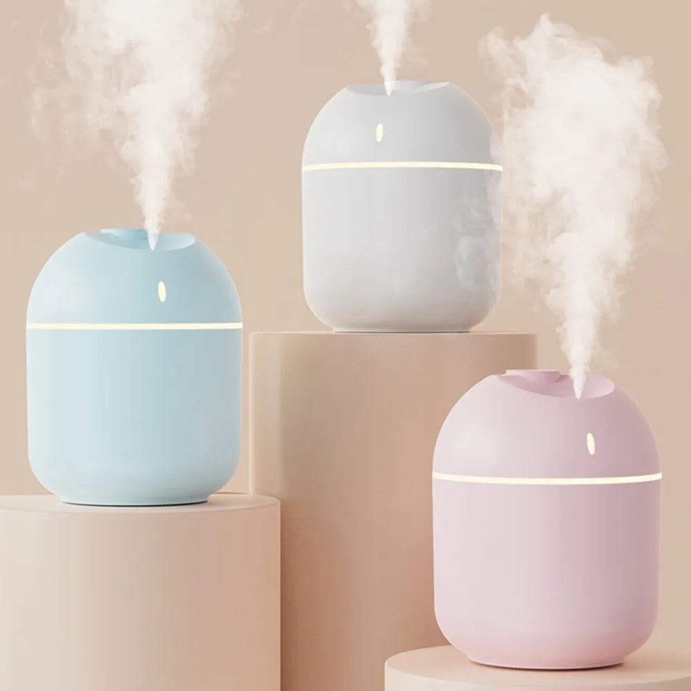 270ML USB Air Humidifier with Cool Mist Aroma Diffuser LED Night Light And Power-Off Protect Feature for Home And Office