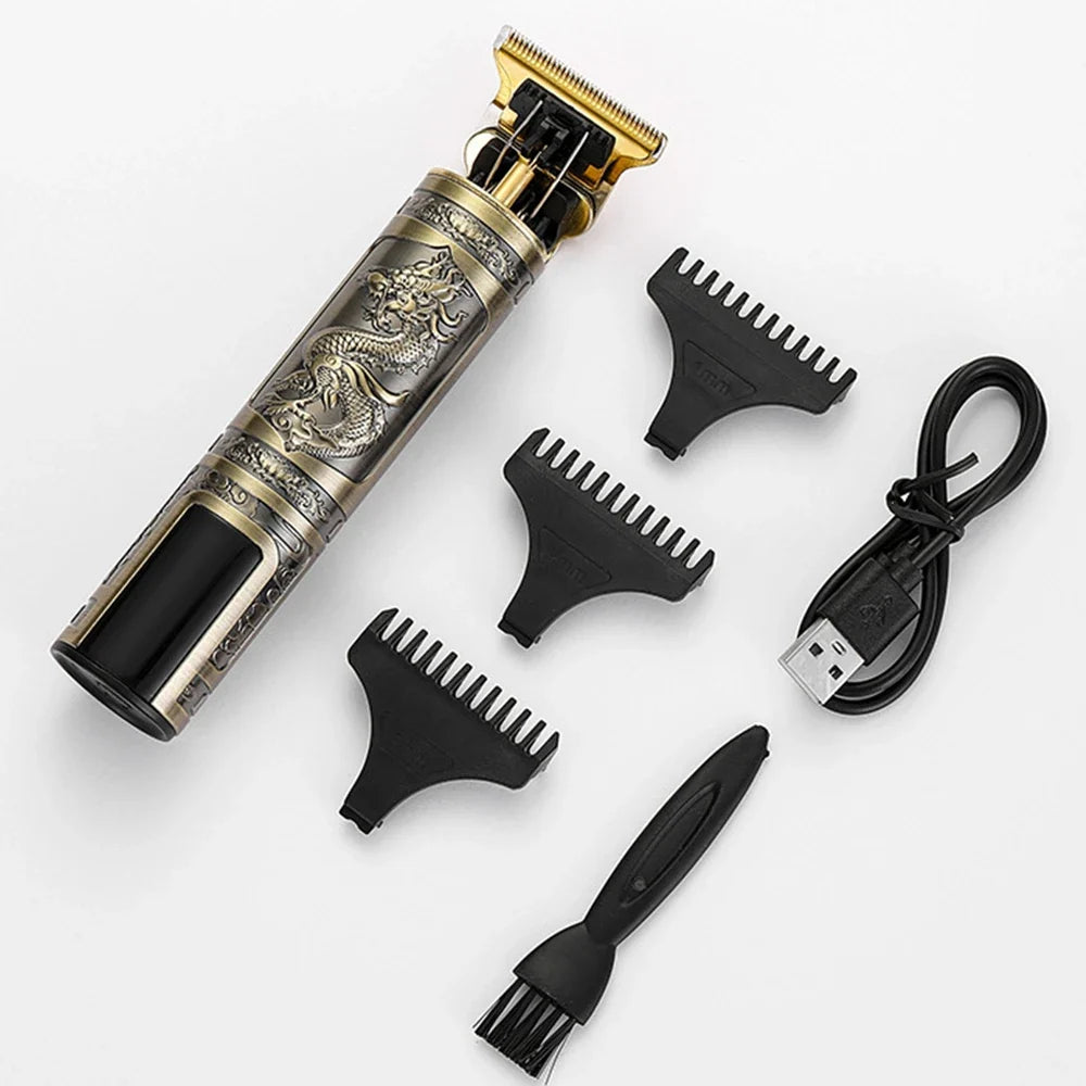 Vintage Hair Clipper USB Charging Hair Cutting Machine Electric Hair Trimmer Portable Shaver Professional Barber Boyfriend Gift