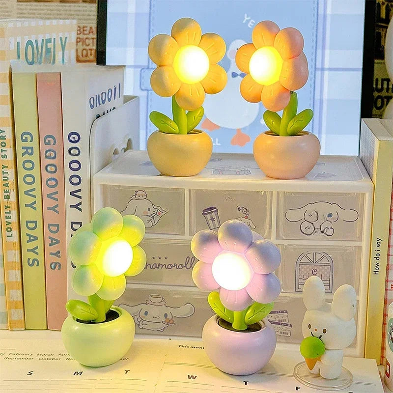 Mini LED Flower Night Light | Cute Table Lamp for Kids Bedroom