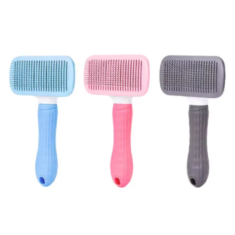 Pet Deshedding Comb | Self Cleaning Needle Brush for Dogs and Cats