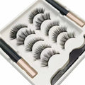 5 Pairs Magnetic Eyelashes Set with Eyeliner and Tweezers | 3D Natural False Lashes Kit