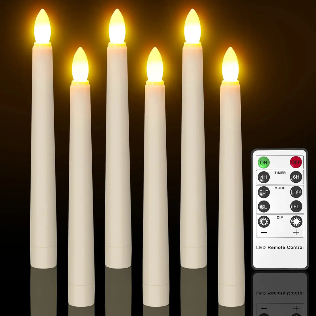 20cm LED Table Light With Timer Remote Flameless Electronic Taper Candle Light for Party Wedding Home Decor Flashing Lamp