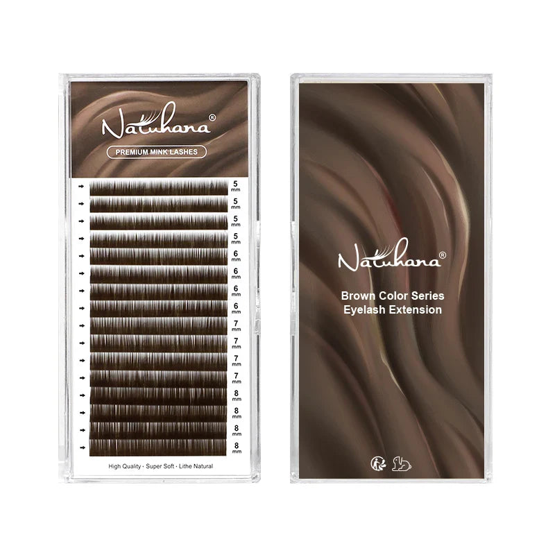 NATUHANA Bottom Eyelashes Extension | Natural J/B/C Curl Mix for Salon Use