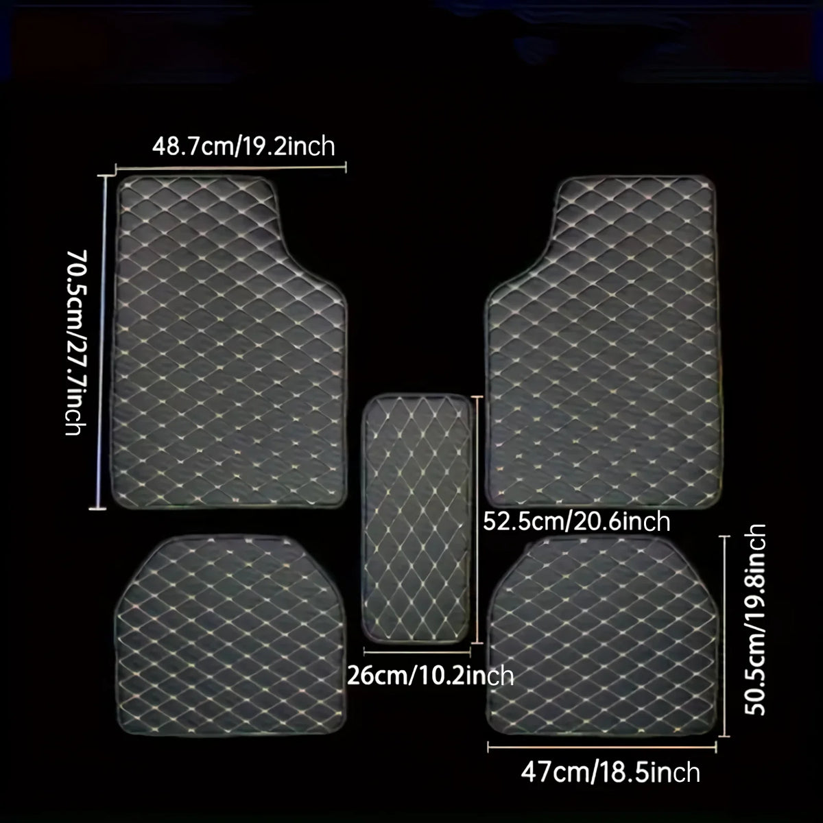 Universal 5Pcs Car Floor Mats PU Leather Waterproof Dust-Proof Auto Foot Pad Protector pads Fashion Car Foot Pad