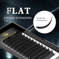 Flat Black Mink Lashes | Ellipse Split Tips Individual Eyelash Extensions