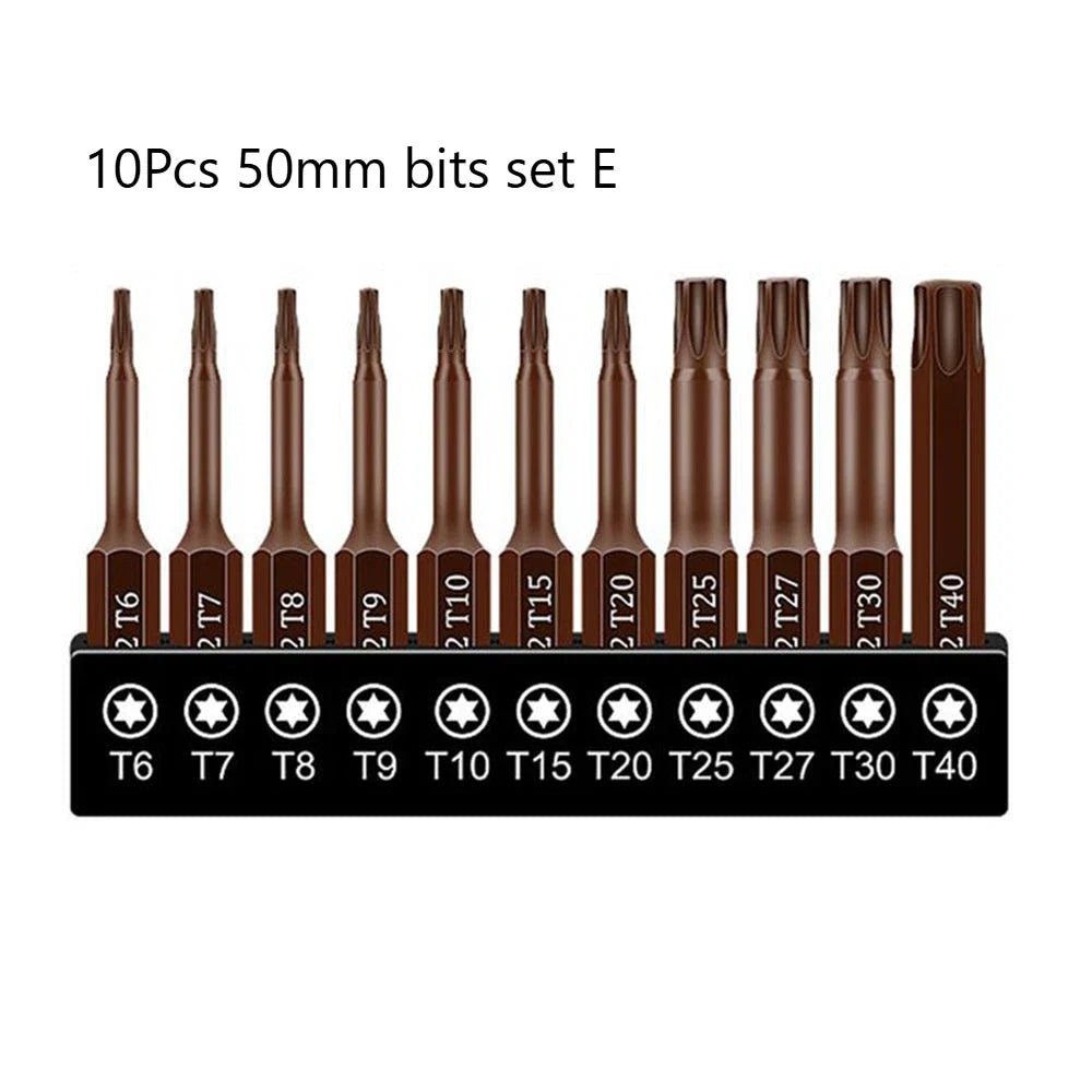 1/4 Screwdriver Bits Set 25mm 50mm S2 Alloy Steel | Professional DIY Hand Tool Kit