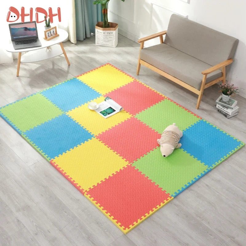 16PCS 30x30cm EVA Puzzle Mat – Thick Baby Play Mat for Kids, Non-Slip & Waterproof Crawling Floor Tiles, Interlocking Foam Rug