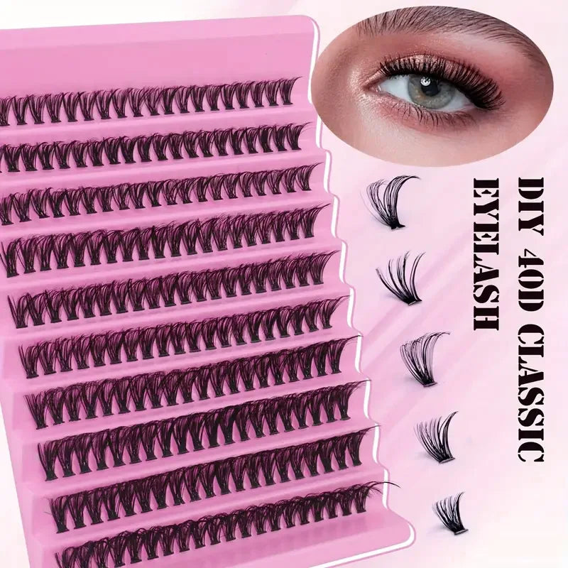 Cluster Lashes 200 Pack | DIY Individual Eyelashes with Natural Wispy Look