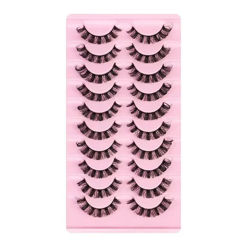 10Pairs 3D Mink Lashes Russian Strip Lash | Dramatic False Eyelashes for Full Volume Look