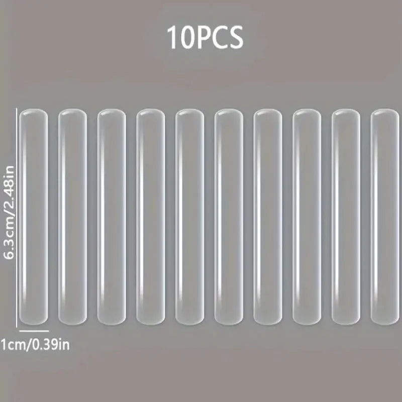 10PCS Transparent Door Impact Mats, Silicone Seal, Household Transparent Impact Seal Tape, Transparent Mute Strip