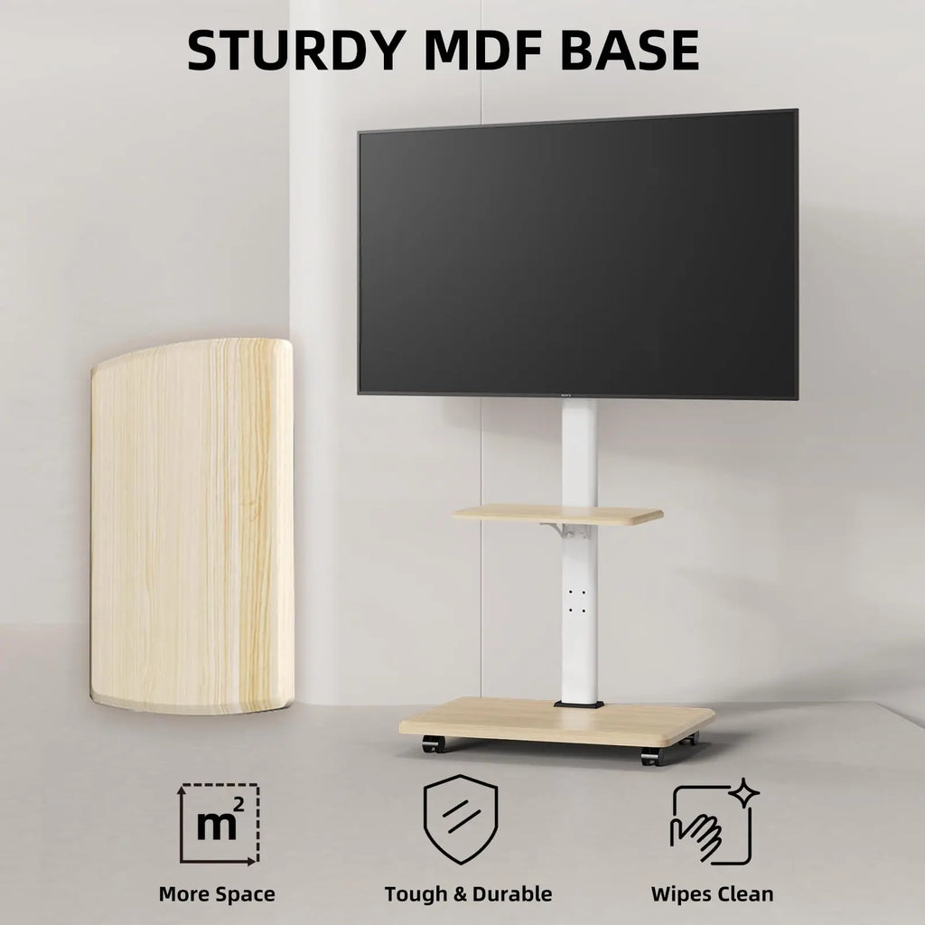 TV Mobile Stand Vertical TV Floor Brackets Trolley Stand Mobile TV Cart Floor Trolley For 26"-75" Television up to 99 lbs