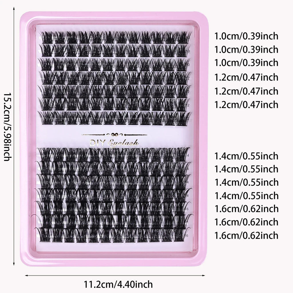 Lash Clusters 168pcs | DIY Wispy Individual Lashes 10-16mm D Curl