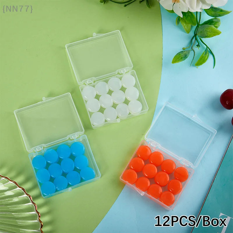 Multi-Purpose Silicone Earplugs (12 Pack) | Moldable Design for Swimming, Sleeping & Noise Cancelling