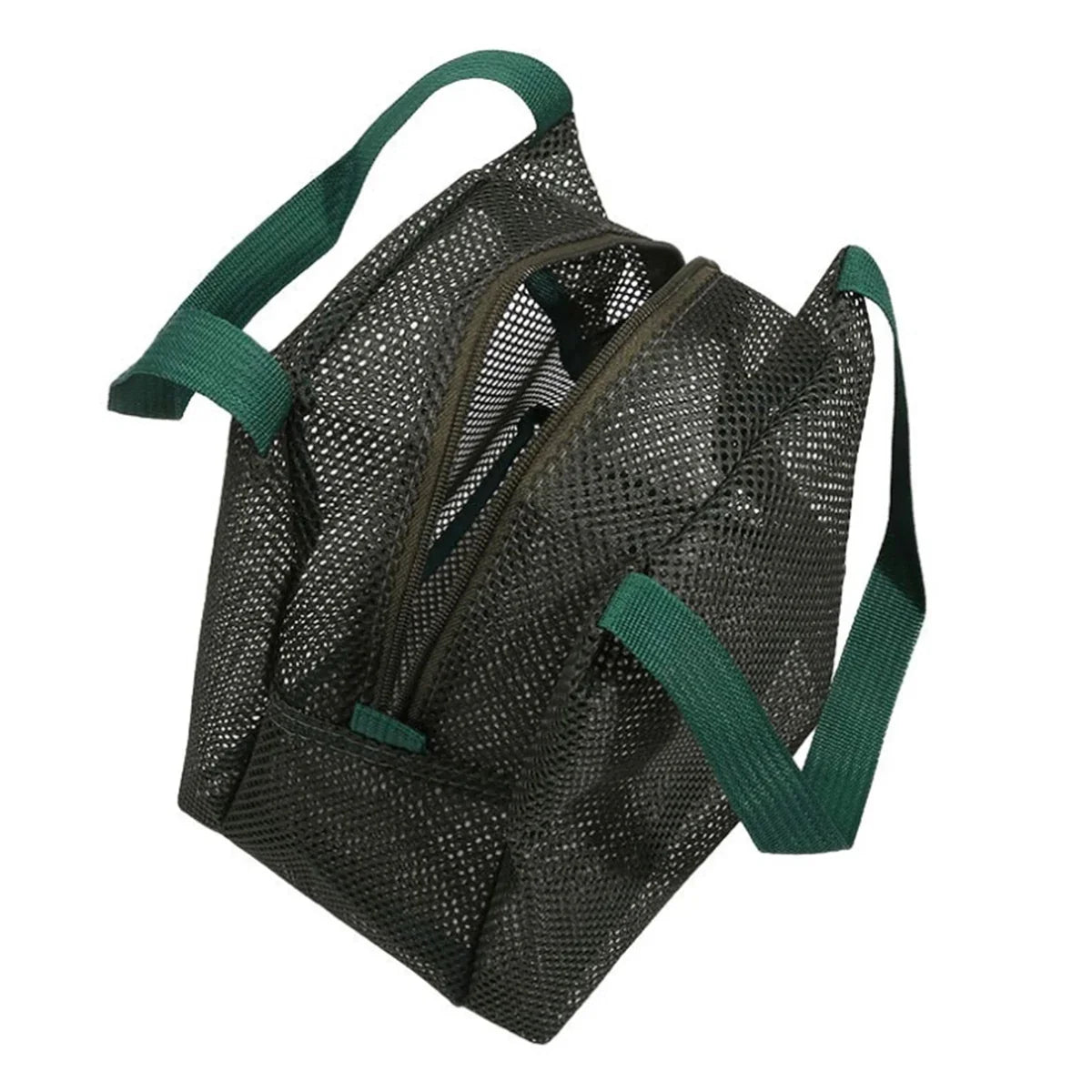 Large Capacity Travel Mesh Bag with Handle Portable Cosmetic Zipper Pouch Makeup Toiletry Beach Bag - New Design