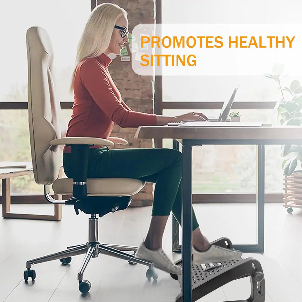 Foot Rest for Under Desk Adjustable Foot Rest Ergonomic Foot Stool Massage for Pressure Relief Portable Footstool Leg Rest Desk