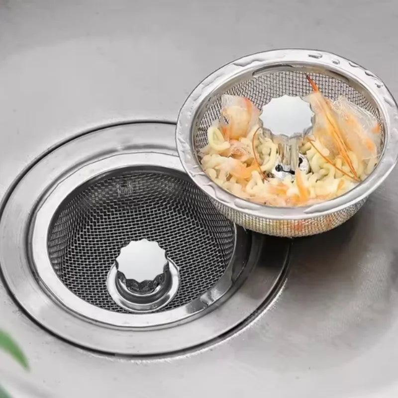1PCS Kitchen Sink Filter Mesh Sewer Strainers Stainless Steel Bathroom Floor Drains Catcher Waste Drain Hole Filter Screen