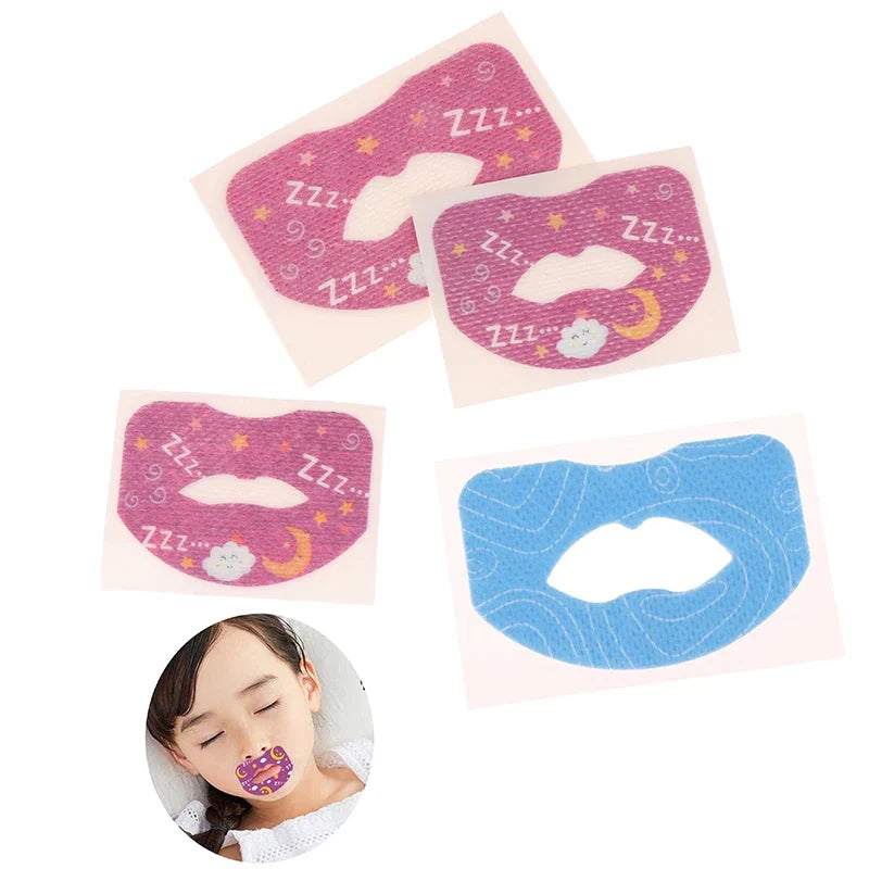 30 PCS Kids Cartoon Breathing Correction Patches | Anti-Snoring Mouth Tape for Children