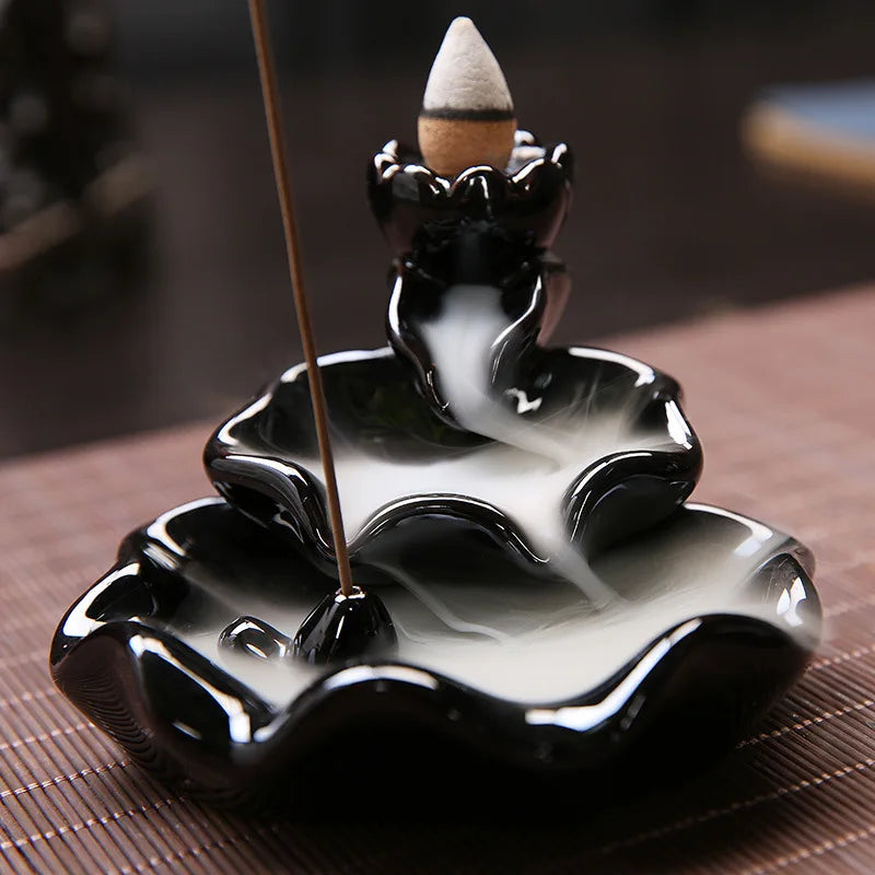 Creative Ceramic Incense Holder for Tea Room & Study, Fragrance-Free Zen Decoration