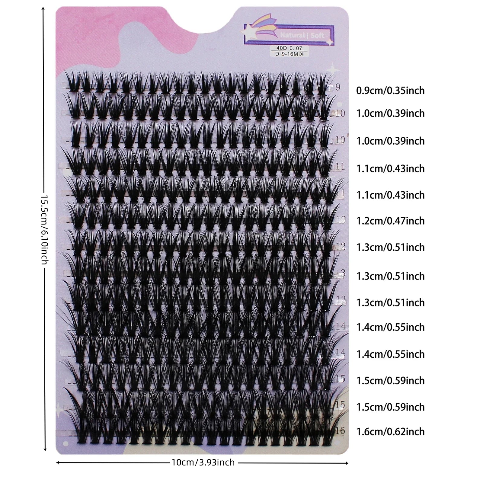 280 Pcs 30D 9-16mm Mixed D Curl Cluster Lashes | DIY Lash Extensions Kit
