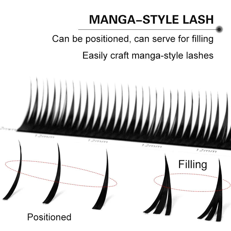Winky Beauty 07 C/D Wet Eyelash Extension | Manga Wispy Spikes Lashes for Cosplay