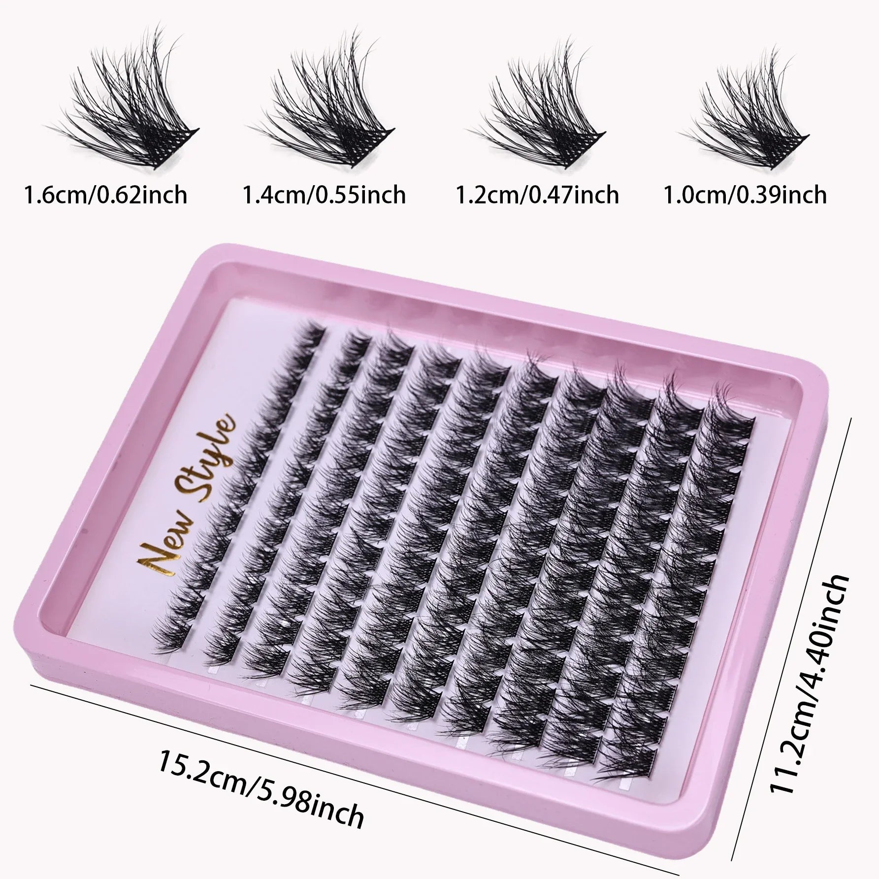 120pcs Cluster Lashes 10-16mm | Wispy D Curl Fluffy Individual Eyelashes for Natural Look
