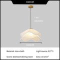 Nordic Minimalist Cream Pendant Lights White Fabric Led Living Room Bedroom Home Decor Chandelier Balcony Hanging Lamp Fixture