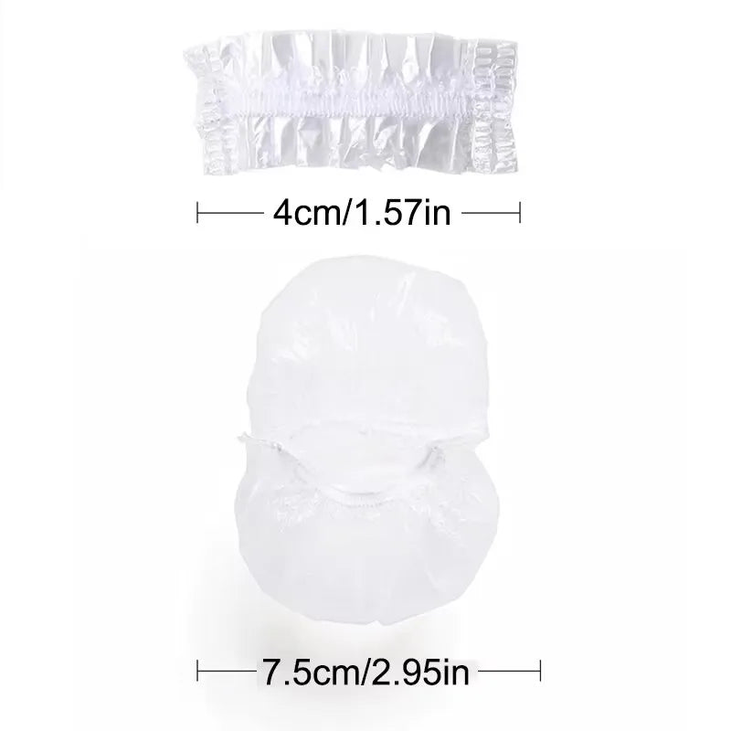 100pcs Transparent Disposable Earmuffs For Shower Waterproof Earplugs Plastic Earplugs For Hair Dye Shower Covers Ear Protectors