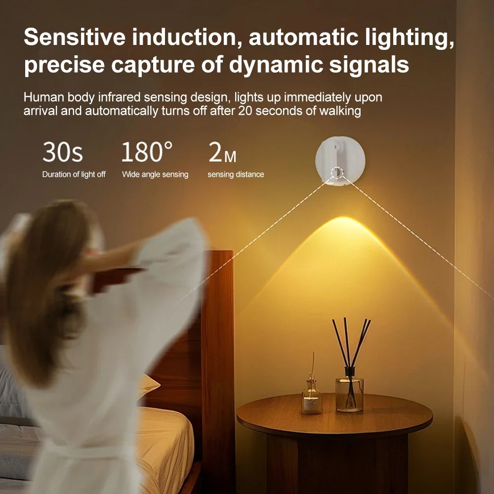 RGB Night Light | Magnetic Base USB Rechargeable LED Wall Lamp with Touch Switch