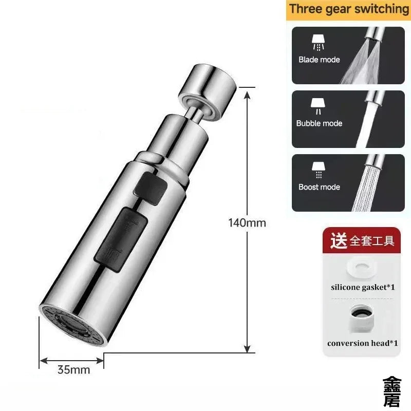 3 Modes Anti-Splash Shower Sprayer Kitchen Filter Faucet Extender  Water Saver Home Universal Faucet