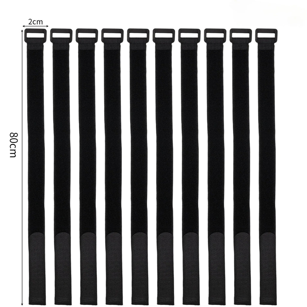 Reusable Hook & Loop Cable Ties - Adjustable Nylon Wire Fastener Straps for Securing Cord Management, Organizer DIY Cinch Straps