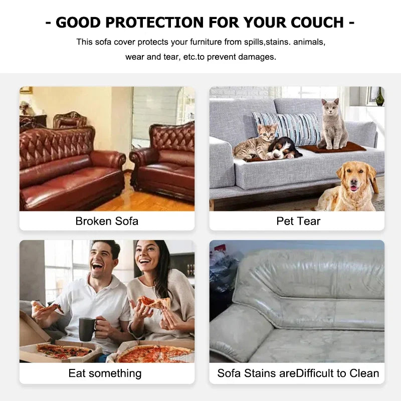 Jacquard Elastic Sofa Cover For Living Room Slipcovers Stretch Polar Fleece Armchair Protector L Shaped Sofa 1/2/3/4 Seater Home