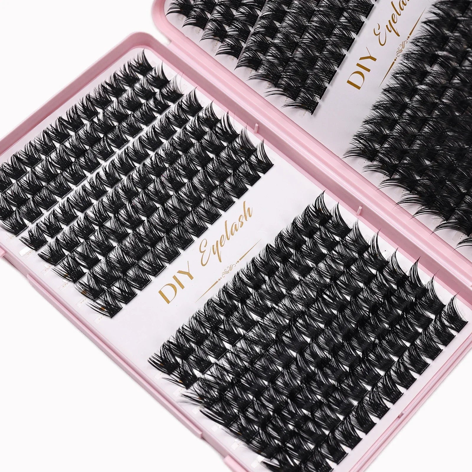 384pcs Cluster Lashes Mixed Tray | DIY Natural Look Eyelash Extension