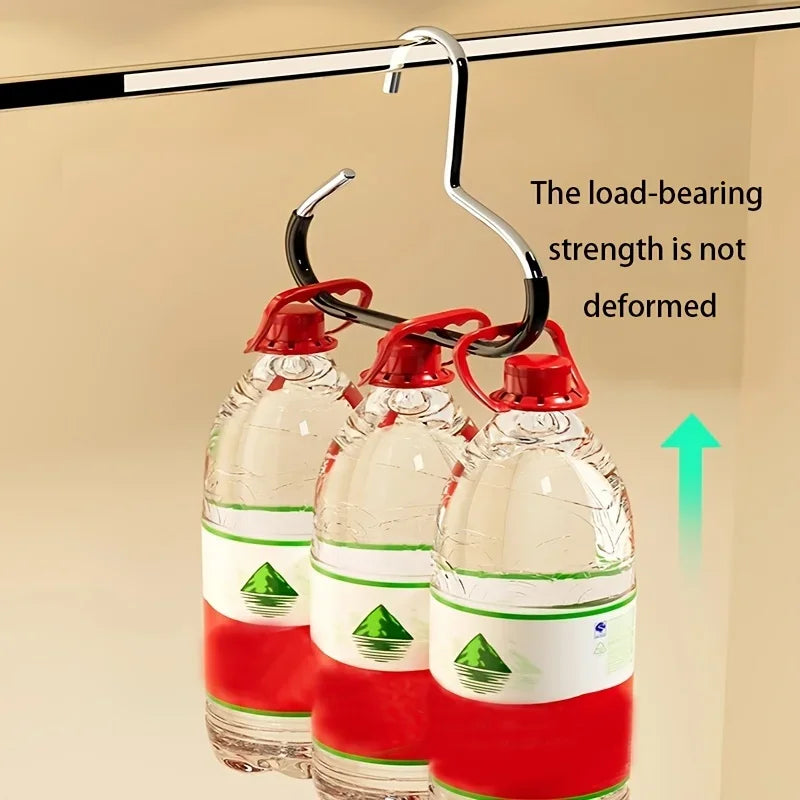 1/2/5pcsVersatile Manganese Steel Round Hook - Perfect for Hats, Ties, Scarves & Bags, Strong Load-Bearing, Non-Deformable