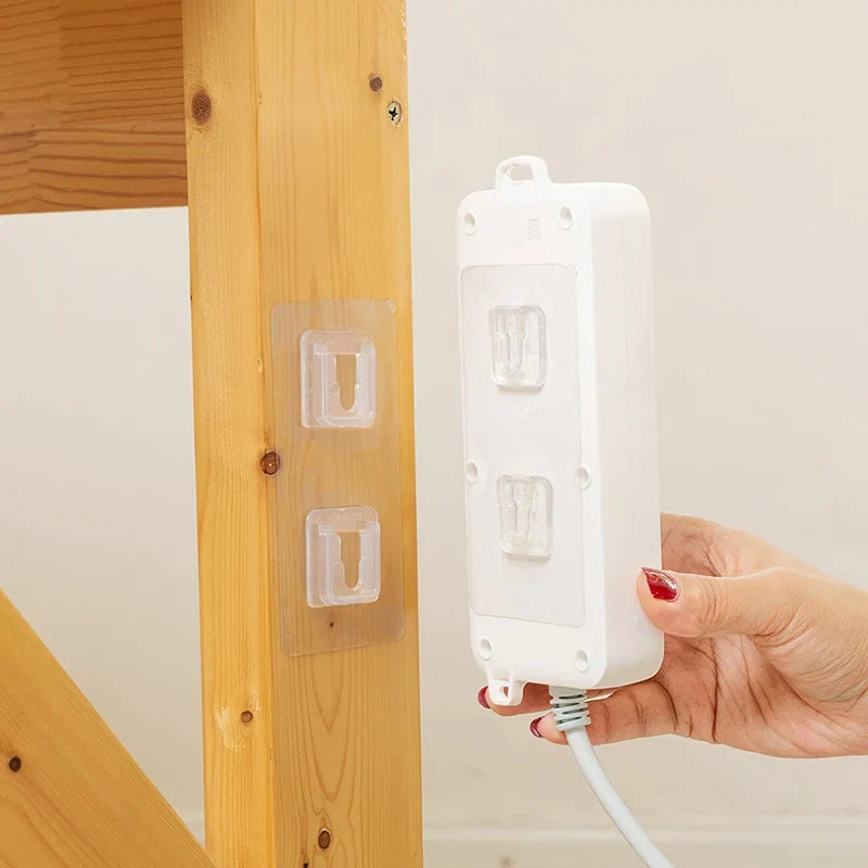 10/20 Pairs Strong Sticky Hung Double Sided Patch Hook Buckle Transparent Adhesive Wall Hooks Cup Sucker