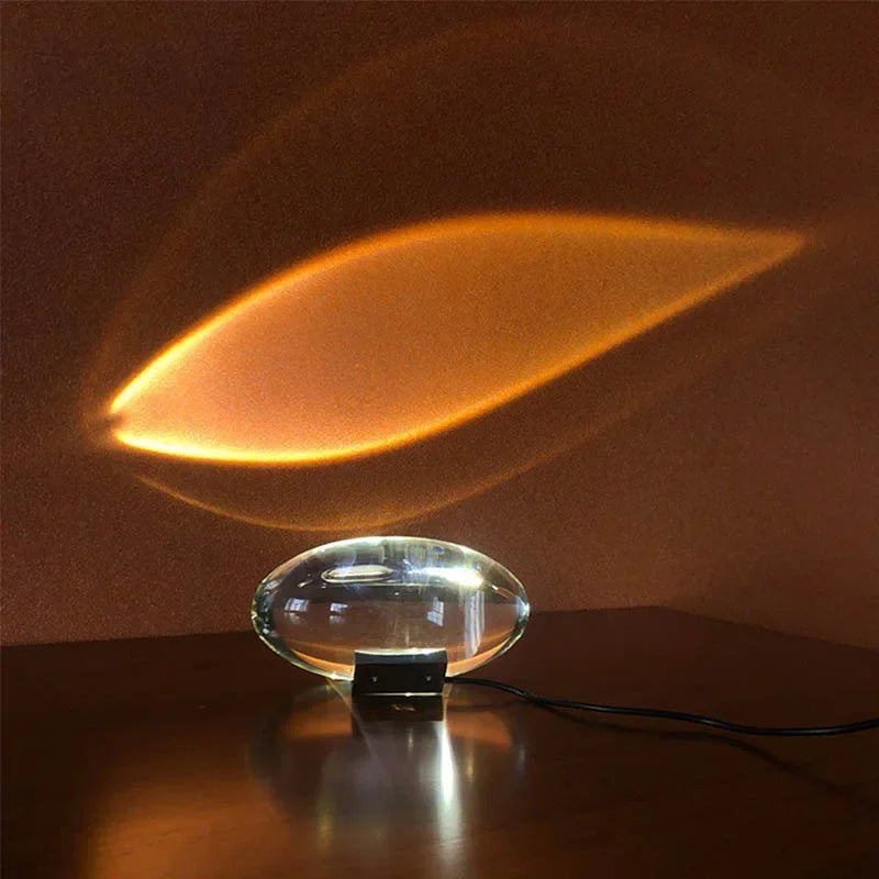 Crystal LED Table Lamp | Italian Designer Eye of the Sky Bedside Decor