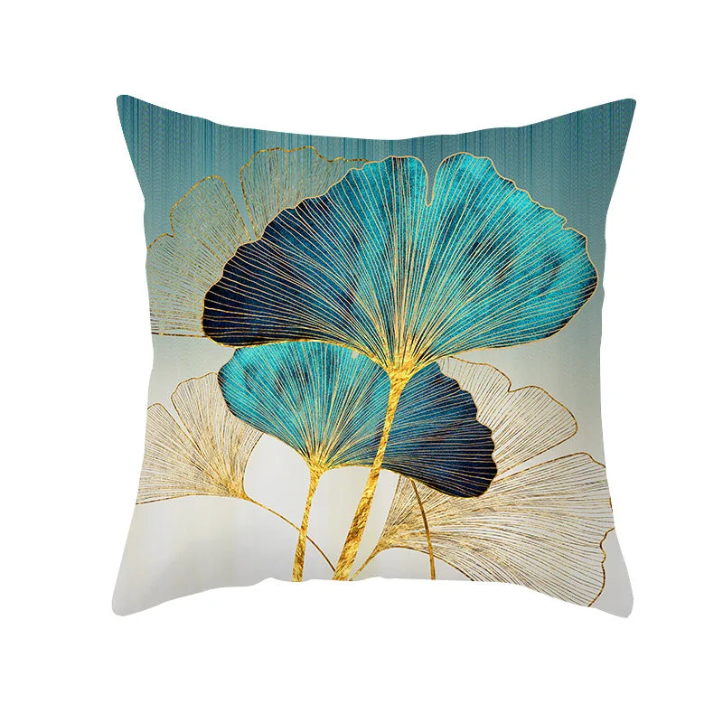 1pc Short Plush Printed Ginkgo Leaf Pattern Pillowcase - Soft and Cozy Plush Design forComfortable Sleep(Without Pillow Insert)