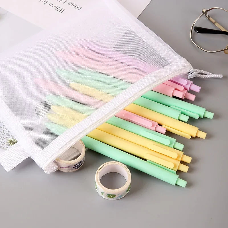 1/3pcs Nylon Mesh Zipper File Pouch Block Puzzle Toys Dispenser Organizer Transparent Organizational Organizer