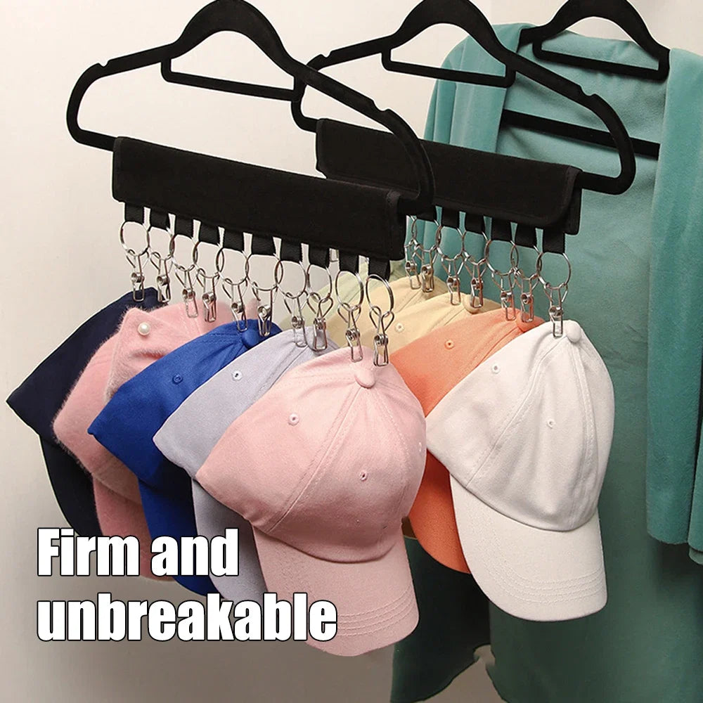 10-Clip Multifunctional Coat And Hat Clip Self-Adhesive Portable Home Perforation-Free Velcro Storage Clothes