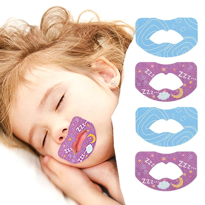 30 PCS Kids Cartoon Breathing Correction Patches | Anti-Snoring Mouth Tape for Children