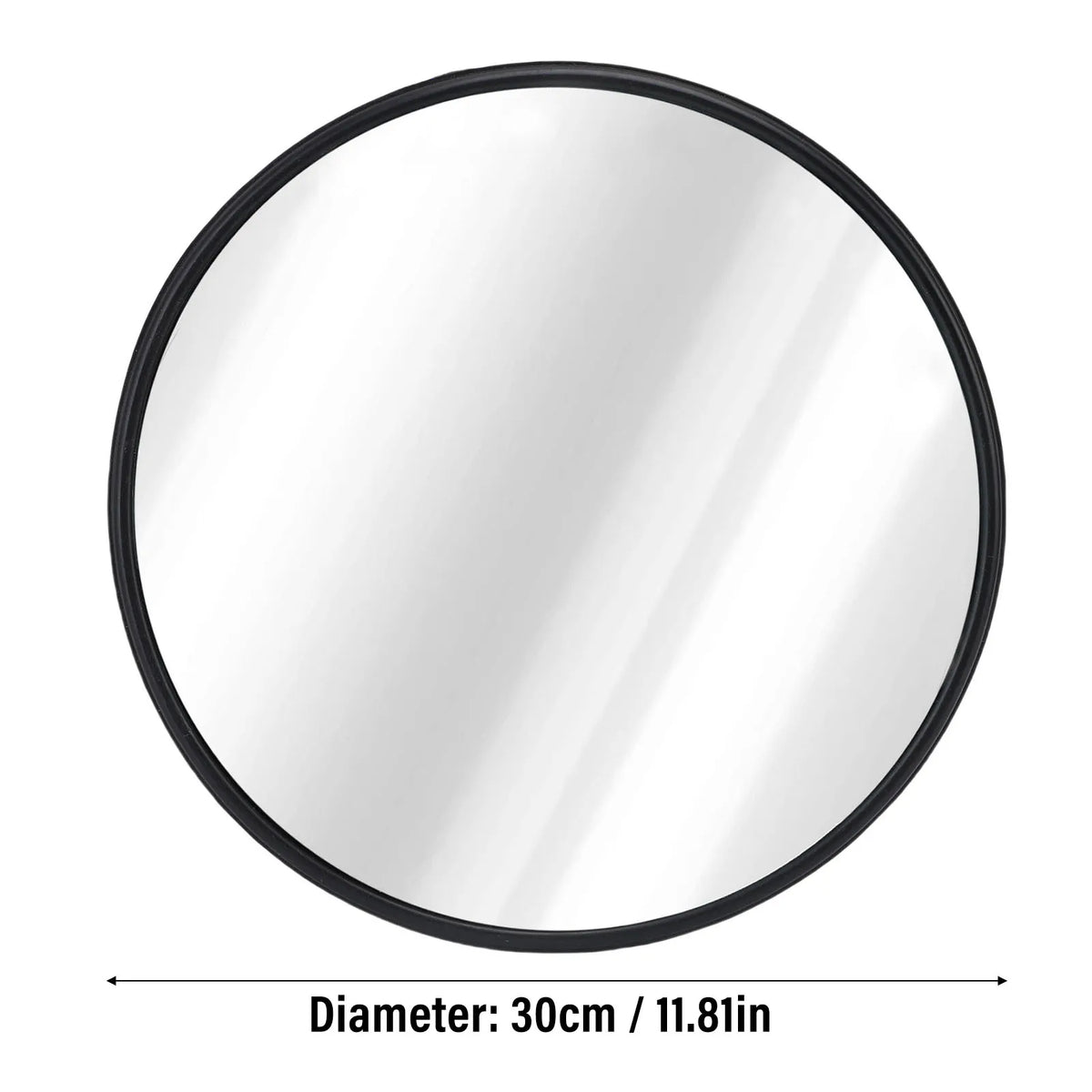 Curved Security Mirror Sturdy Backing Indoor Round Convex Mirror with Wall Mount Bracket for Garage Store Warehouse Parking Lot