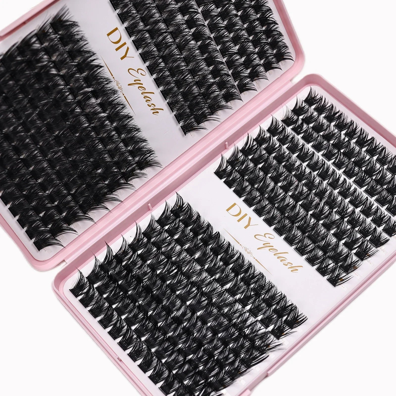 384pcs Cluster Lashes Mixed Tray | DIY Natural Look Eyelash Extension