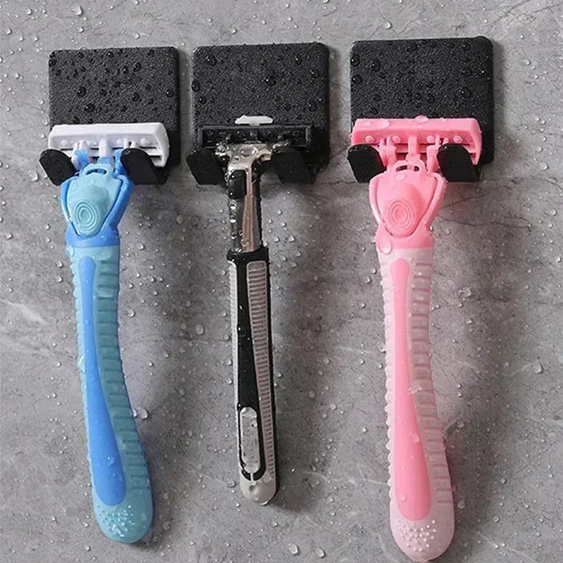 Shaving Razor Holder Multi-function Men Shaving Shaver Storage Hook Wall Shelf Razor Rack Bathroom Kitchen Accessories Hooks