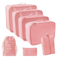 7PCS Set Travel Luggage Organizer Bags Clothes Shoes Packing Set Suitcase Foldable Cube Dormitories Clothes Storage Bag 7PCS Bag