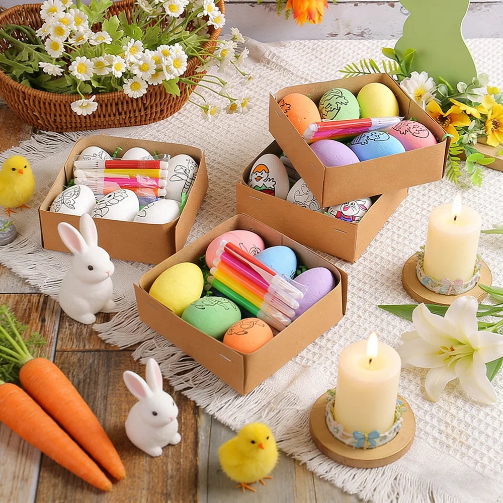 2026 DIY Hand-Painted Easter Eggs, Easter Home Décor, Creative Easter Gift for Easter Party