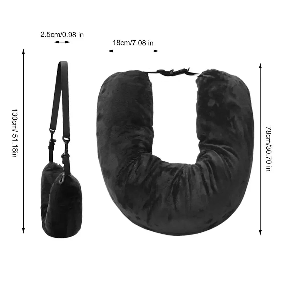 Stuffable Clothing Travel Neck Pillowcase Neck Pillow Portable Travel Neck Pillow For Train With Refillable Support Stuffable