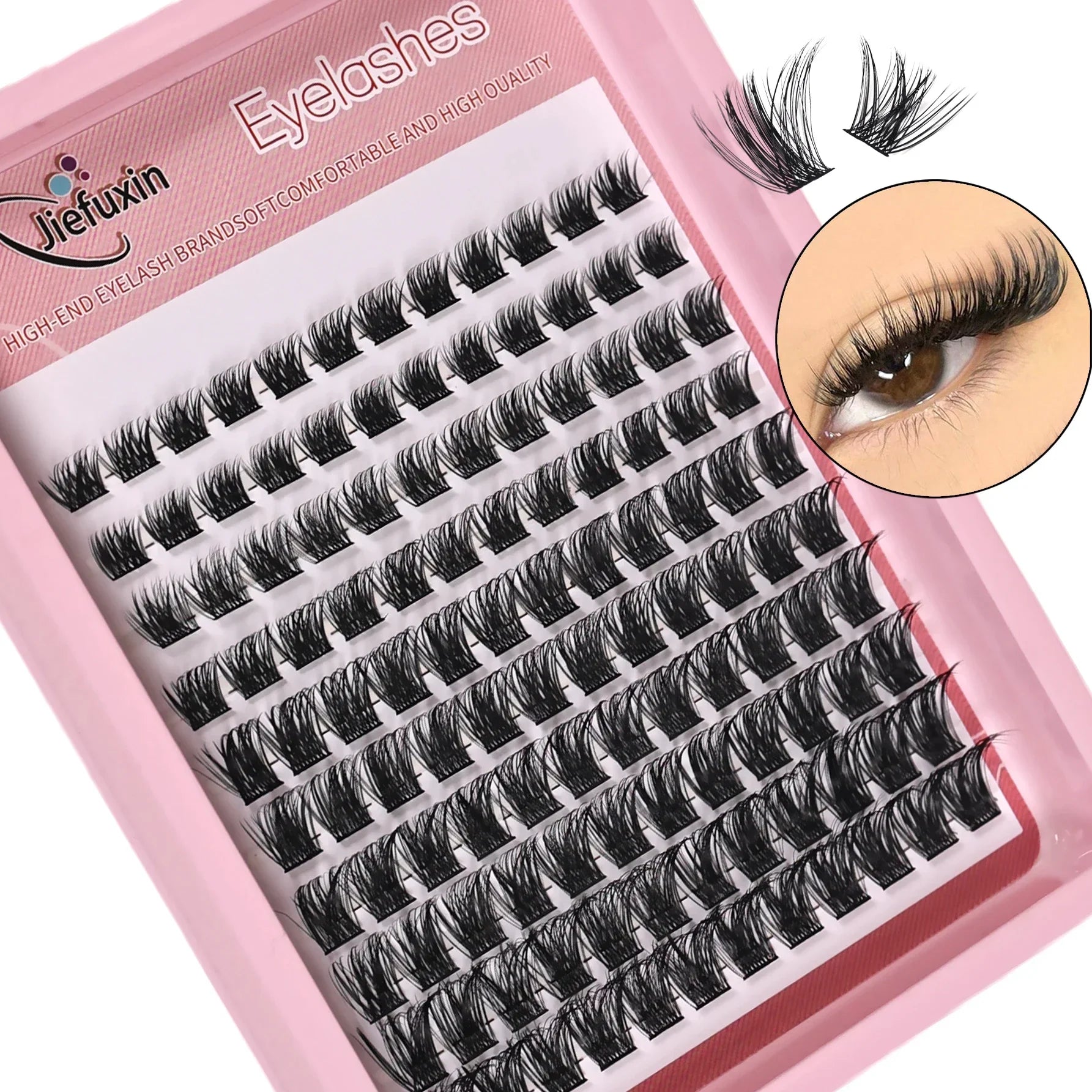 Cluster Lashes 120pcs 8-16mm Wispy D Curl Fluffy Eyelash Extensions | DIY Natural Look