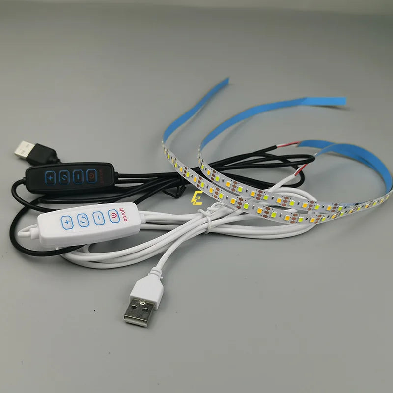 5V USB LED Strip Light | Two-Color Temperature with Electrodeless Dimming